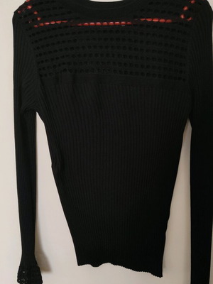 Блуза Asos Design черна, тънка плетка, като нова, размер XXL