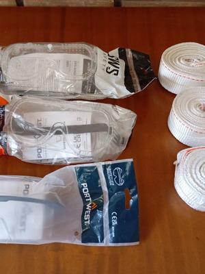 Sportwest γυαλιά εργασίας και ιμάντες, πακέτο 3 ζευγάρια και 3 τεμάχια