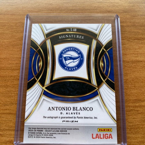 Antonio Blanco 2025-26 Panini Select La Liga Signatures Red Pulsar Auto card like new