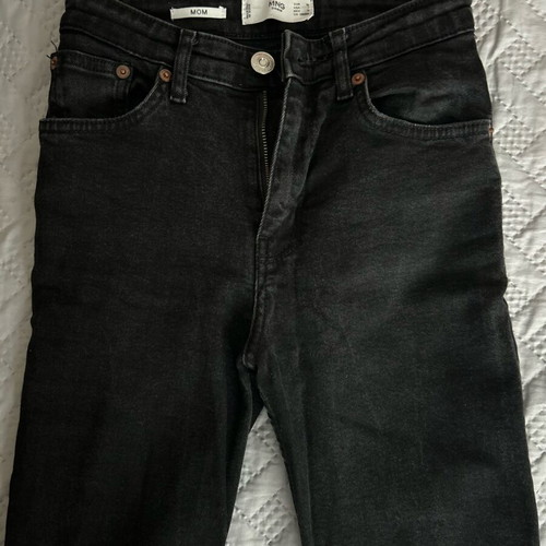 Mango high-waisted jeans used, black, size XXS