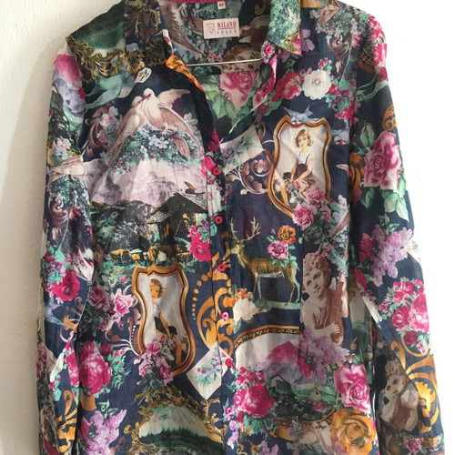 Milano Italy vintage colourful shirt XL, cotton