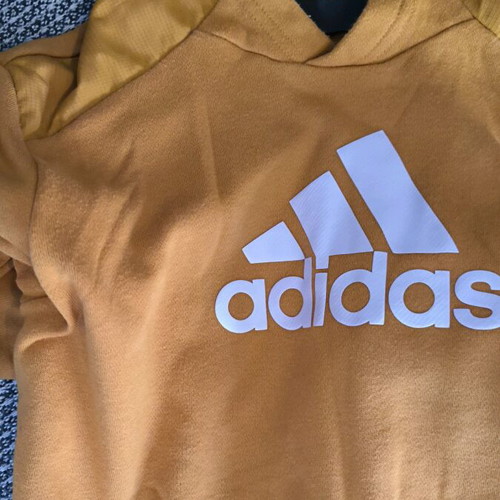Adidas orange hoodie like new for 11-12 years old
