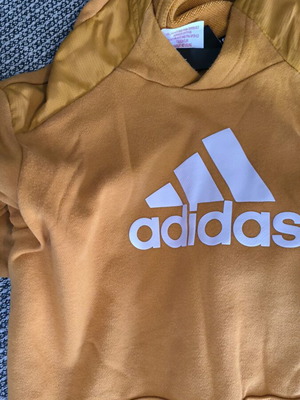 Adidas orange hoodie like new for 11-12 years old