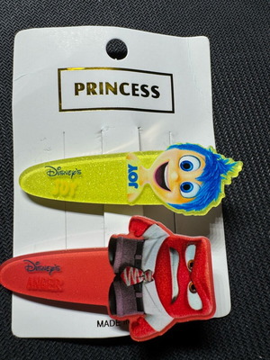 Inside Out hair clips like new, set with rhinestones