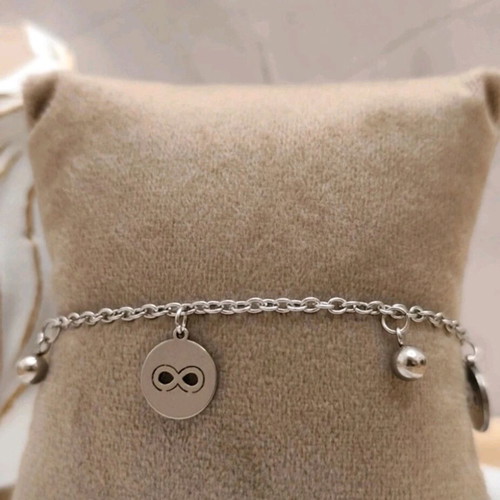 Steel hand chain new, silver, 20 cm