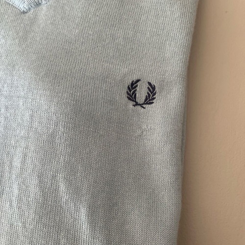 Fred Perry thin sweater used, turquoise, size S