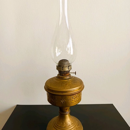 Brass lamp used, vintage