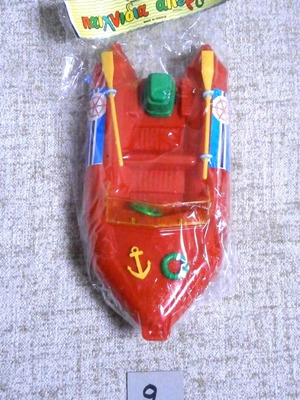 Zodiac inflatable speedboat toy new, plastic red