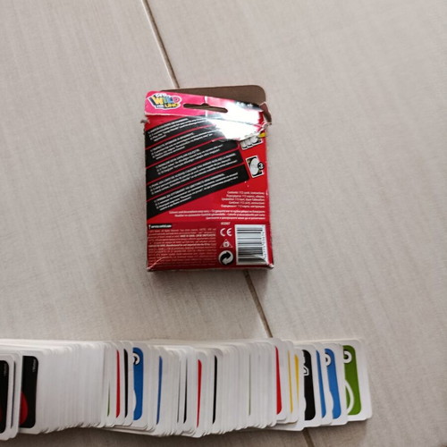Uno card game used, classic family fun
