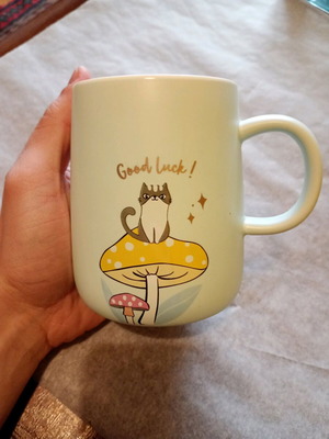 Mug with cat in good condition
