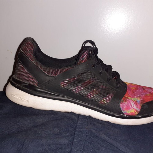 Adidas women's athletic shoes used, size 38 and 2/3, black