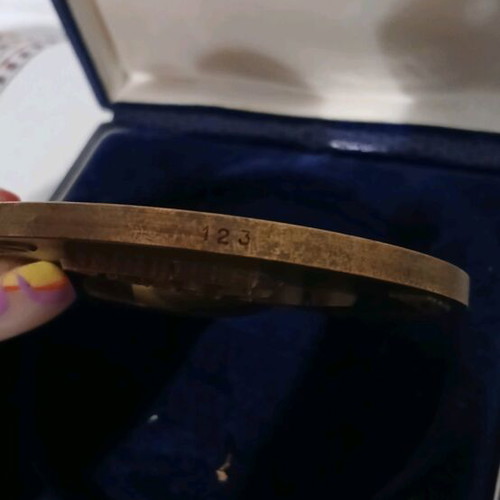 Customs commemorative 8cm used, in luxury case