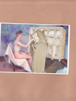 PostArt Cards #287 Manolis Zacharioudakis "Pappisa Ioanna" 3D like new, 1998