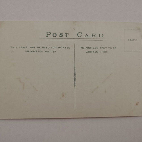 Postcard used Greek statue of mourning woman black and white