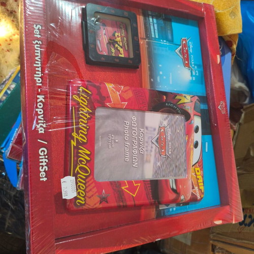 Disney Cars photo frame and alarm clock set new