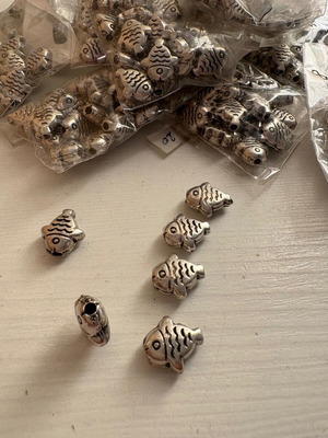 Metal fish beads new, pack of 500 pieces