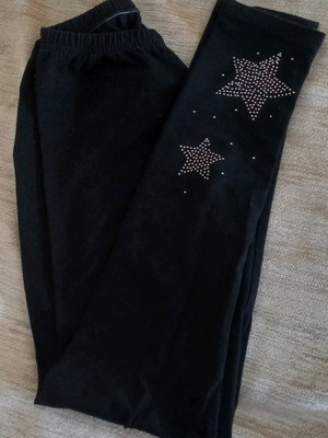Kids leggings like new with gold star details for 12 years old