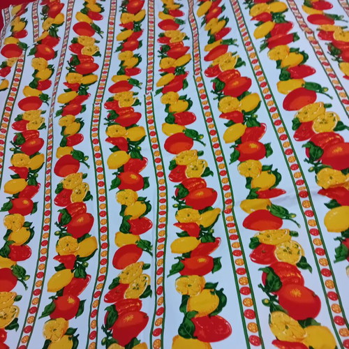 Large everyday food tablecloth with fruit pattern