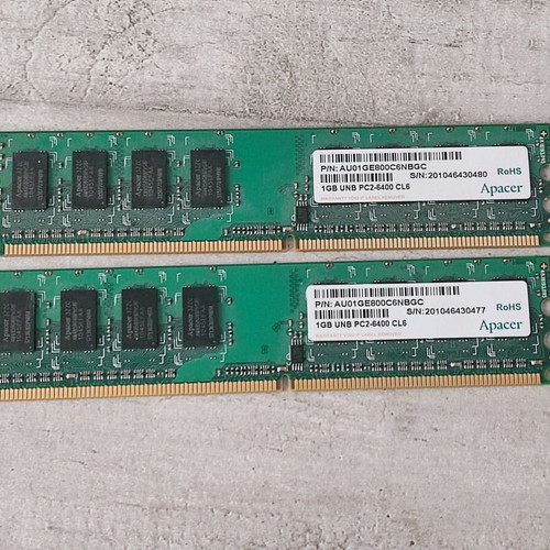 DDR2 memory 2x 1GB used, DDR2-6400