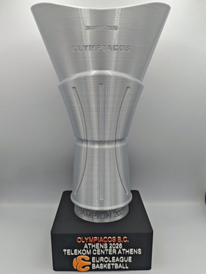 3D Printed Συλλεκτικό Κύπελλο Euroleague Ολυμπιακός Athens 2026 Silk PLA