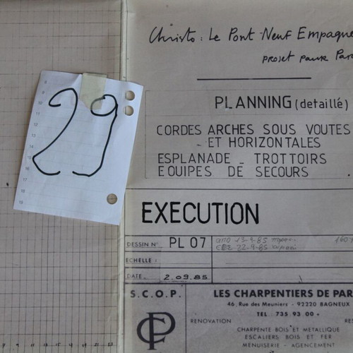 Original 1985 Design for Pont Neuf Wrapping by Christo, new