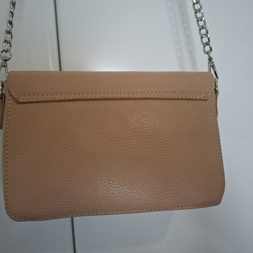 Pierre Cardin genuine leather crossbody bag, beige