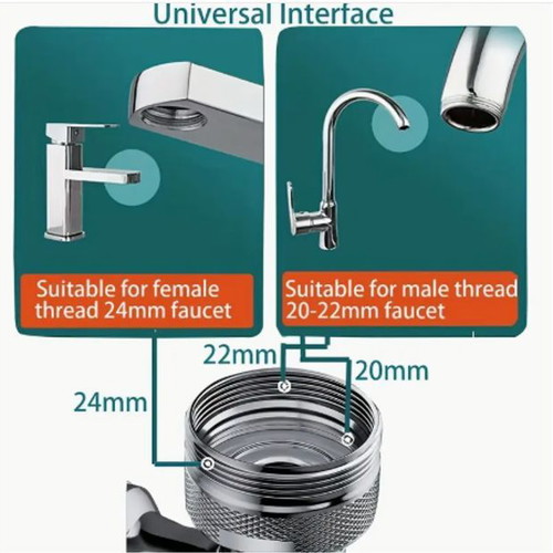 Sink faucet with 1080° rotation and protection connector