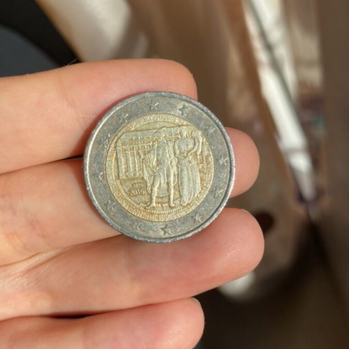 Collectible 2 euro coin used