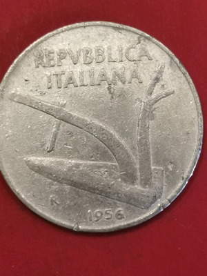 Italy 10 Lire Coin 1956 like new