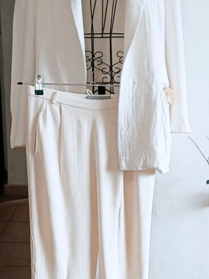 Vintage Couture Σετ Polatof Σακάκι και Παντελόνι Κρεπ Σατέν σαν καινούργιο