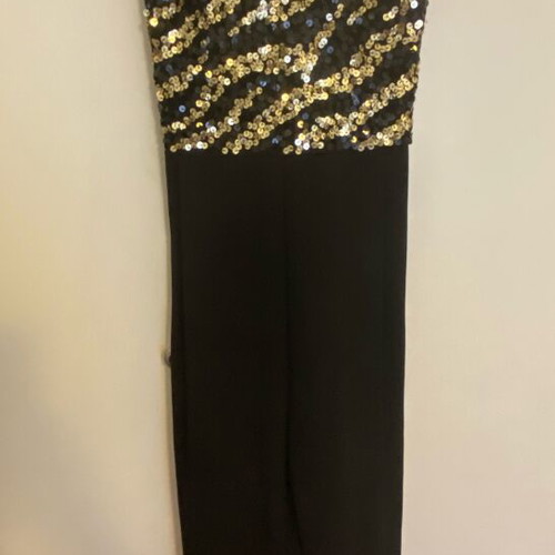 Mango black sequin jumpsuit like new, size L