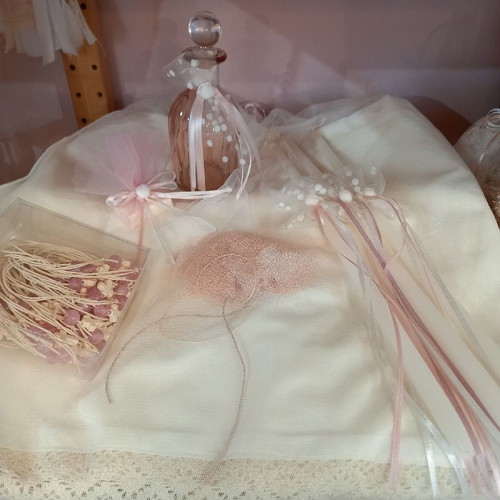 Baptism set new with suitcase, candle, and oil cloth set