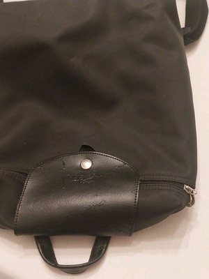 Longchamp back bag used, black