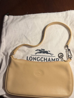 Longchamp Pochette δερμάτινη τσάντα σαν καινούργιο, μπεζ