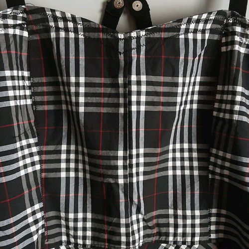 Taffeta 50s dress short checkered like new, black and white