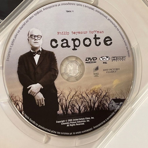 Capote DVD new, action biography with subtitles