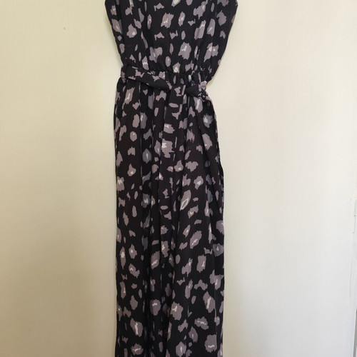 Leopard Print Dress black and grey used, size Large, summer