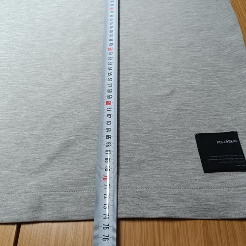 Pull&Bear men's T-shirt size L gray melange oversized boxy like new