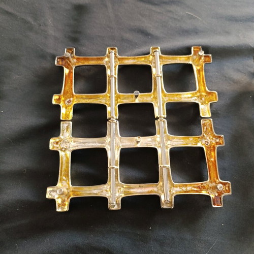 Vintage trivets with bamboo design for hot cookware, like new, set of 2