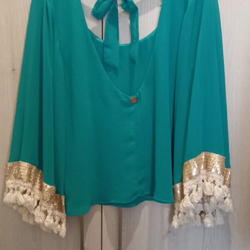 Boho turquoise blouse BSB new