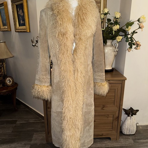 Castor coat, beige, size M