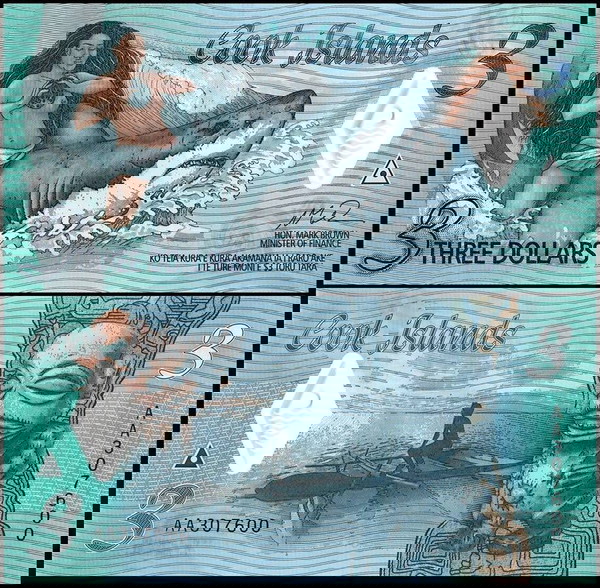 ΝΗΣΙΑ ΚΟΥΚ - 3 Dollars 2021 - Polymer - UNC