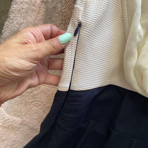 Le Vertige jumpsuit like new, beige and blue, size M