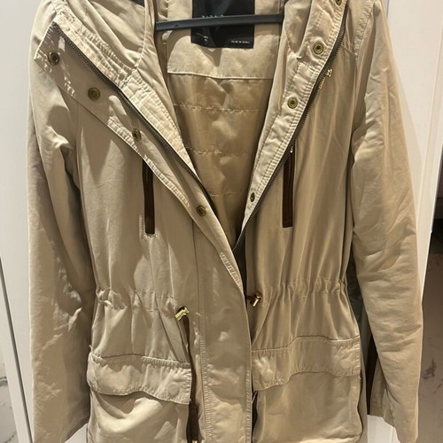 Zara safari jacket used, small, beige