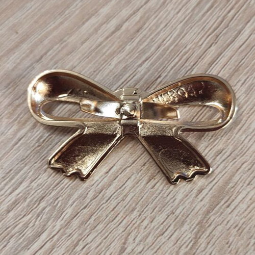 Decorative metal bow ribbon label 4.8cm new
