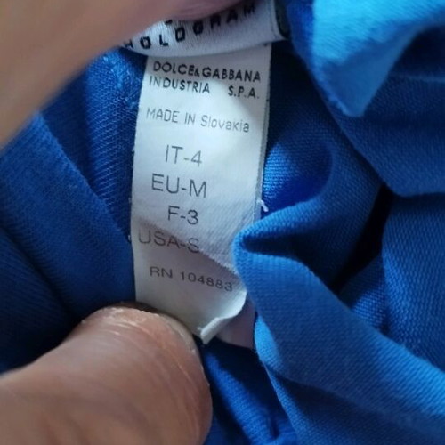 Dolce & Gabbana men's t-shirt used, size M, blue