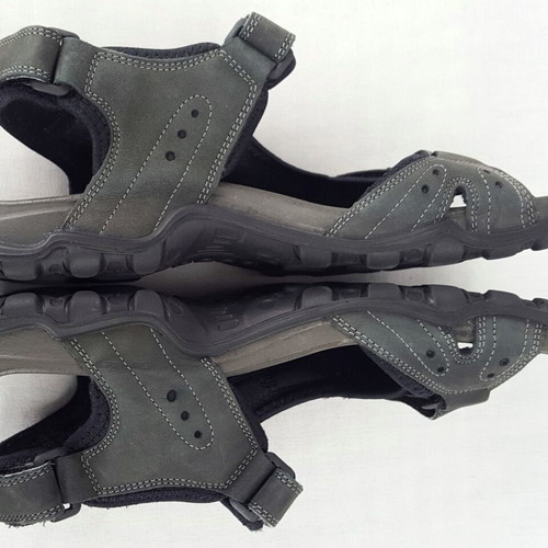Ecco FYM women's leather sandals used, black, size 39.5-40
