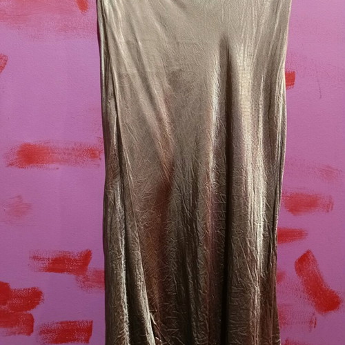 Maxi mermaid skirt H&M size M like new, satin beige