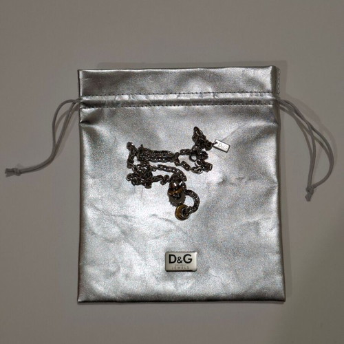 Dolce & Gabbana D&G necklace with silver and gold-tone rings and chain new