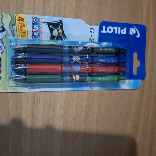 Pilot Gel Pen 0.7mm and One Piece Stickers, pack of 4